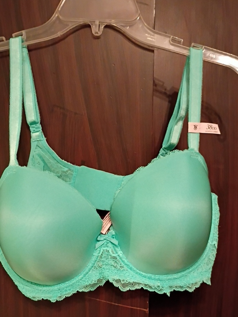 Victoria's Secret Semi-Double Coverage Bra Green 38DD/E85